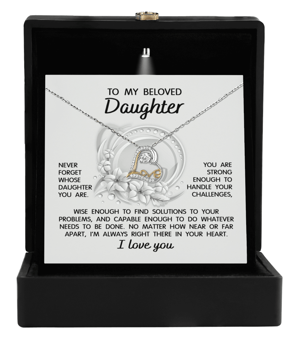 Daughter - I'm Always in Your Heart - Pendant Necklace Wedding Birthday Graduation Gift - Mallard Moon Gift Shop