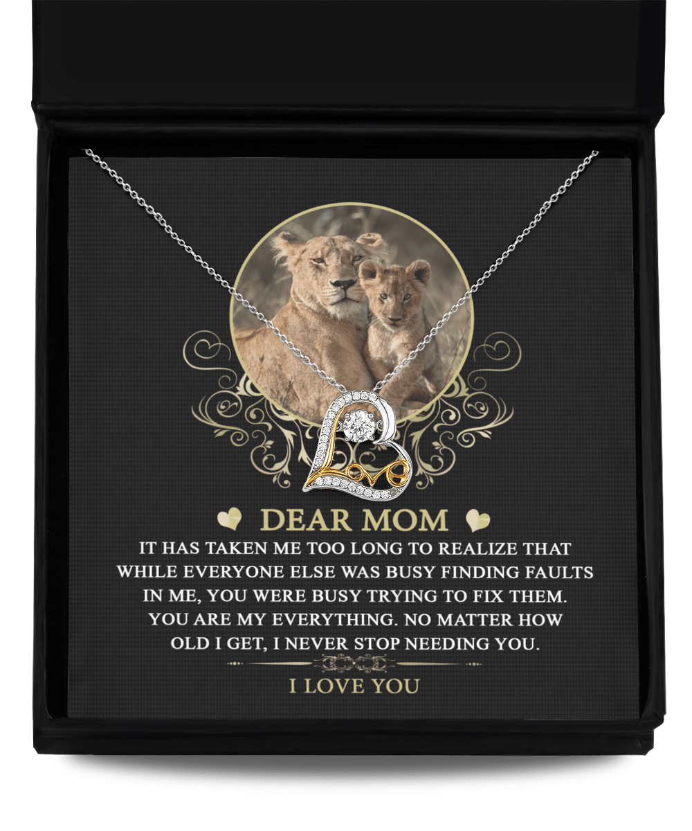 Gift for Mom You are My Everything Dazzling Heart Pendant Necklace - Mallard Moon Gift Shop