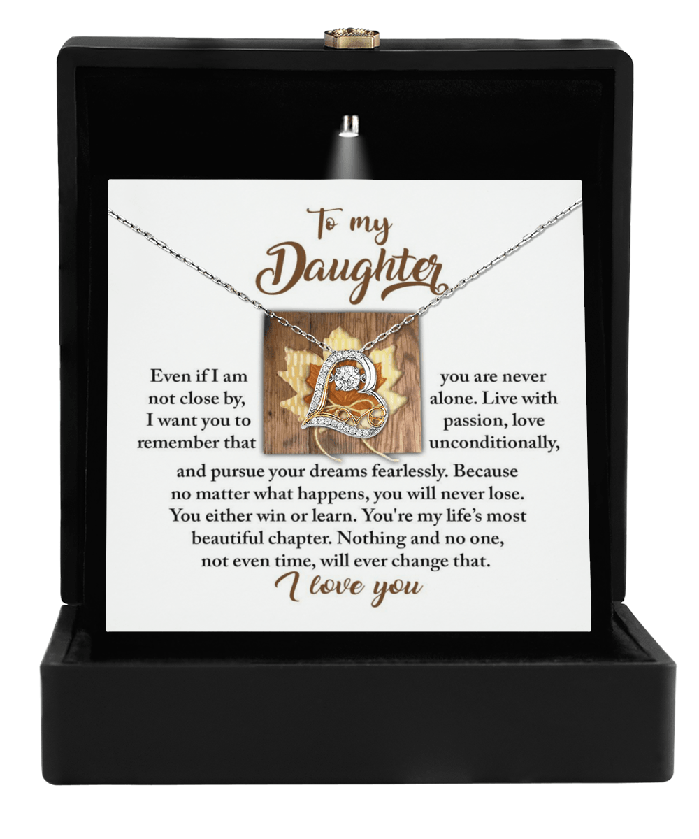 Daughter Birthday, Graduation, Christmas Inspirational Gift  - Live With Passion - Love Dancing Heart Pendant Necklace - Mallard Moon Gift Shop