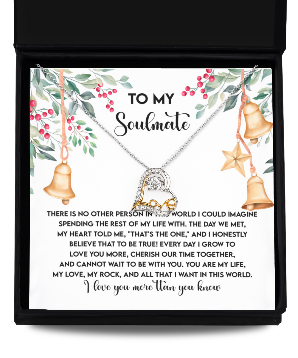 Gift for Soulmate - Be With You - Love Dancing Heart Pendant Necklace - Mallard Moon Gift Shop
