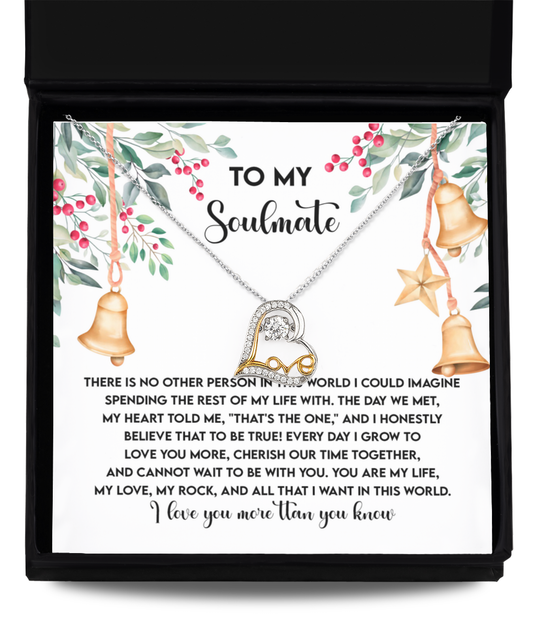 Gift for Soulmate - Be With You - Love Dancing Heart Pendant Necklace - Mallard Moon Gift Shop