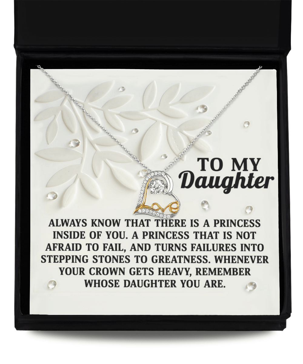 Daughter Birthday, Graduation, Christmas Inspirational Gift  - Inside Of You - Love Dancing Heart Pendant Necklace - Mallard Moon Gift Shop
