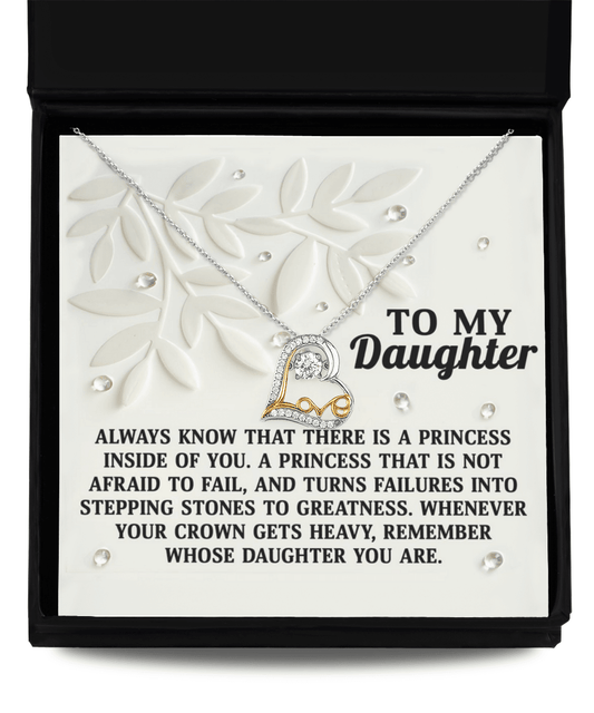 Daughter Birthday, Graduation, Christmas Inspirational Gift  - Inside Of You - Love Dancing Heart Pendant Necklace - Mallard Moon Gift Shop