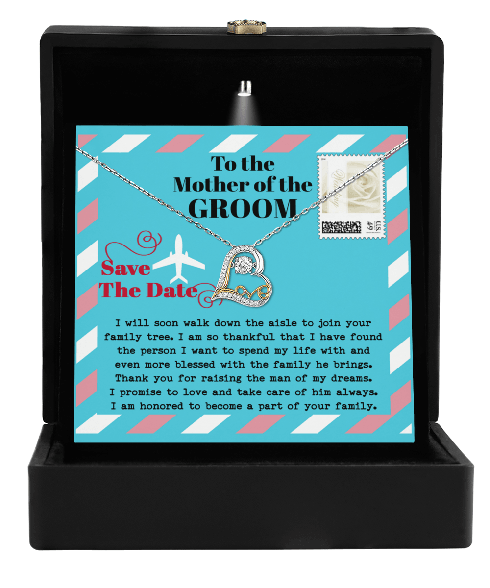 Mother of the Groom Gift Join your Family Tree Love Heart Pendant Necklace - Mallard Moon Gift Shop