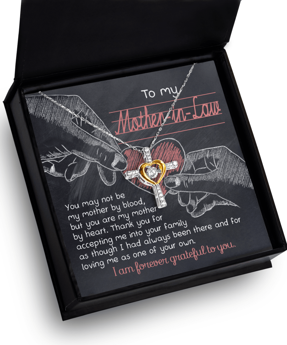 To My Mother-in-Law You are my Mother by Heart Cross Pendant Necklace - Mallard Moon Gift Shop