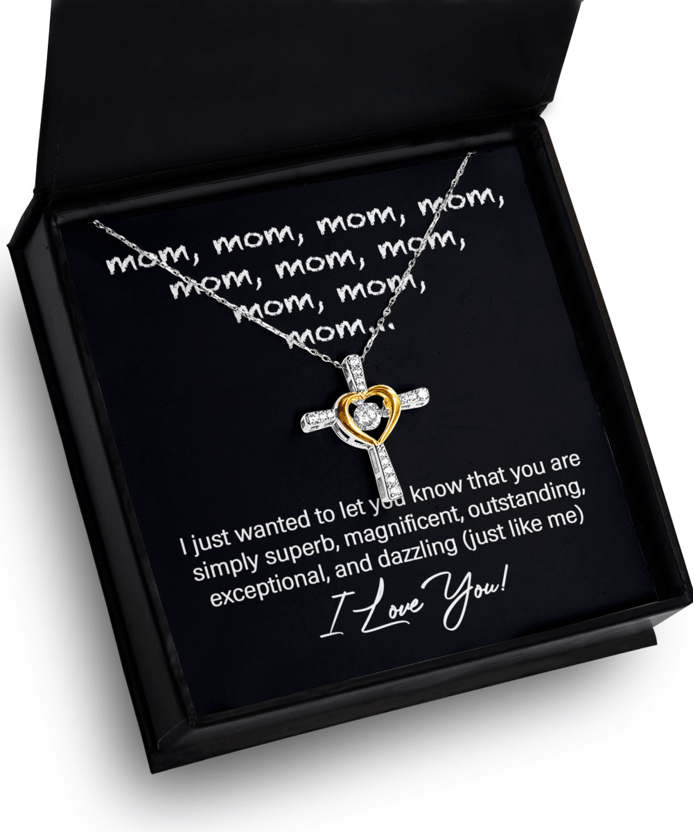 Gift for Mother - Mom You Are Just Like Me Cross Pendant Necklace - Mallard Moon Gift Shop