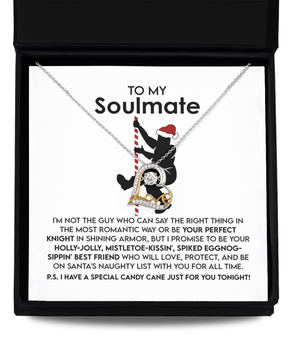 Gift for Soulmate - For All Time - Love Dancing Heart Pendant Necklace - Mallard Moon Gift Shop