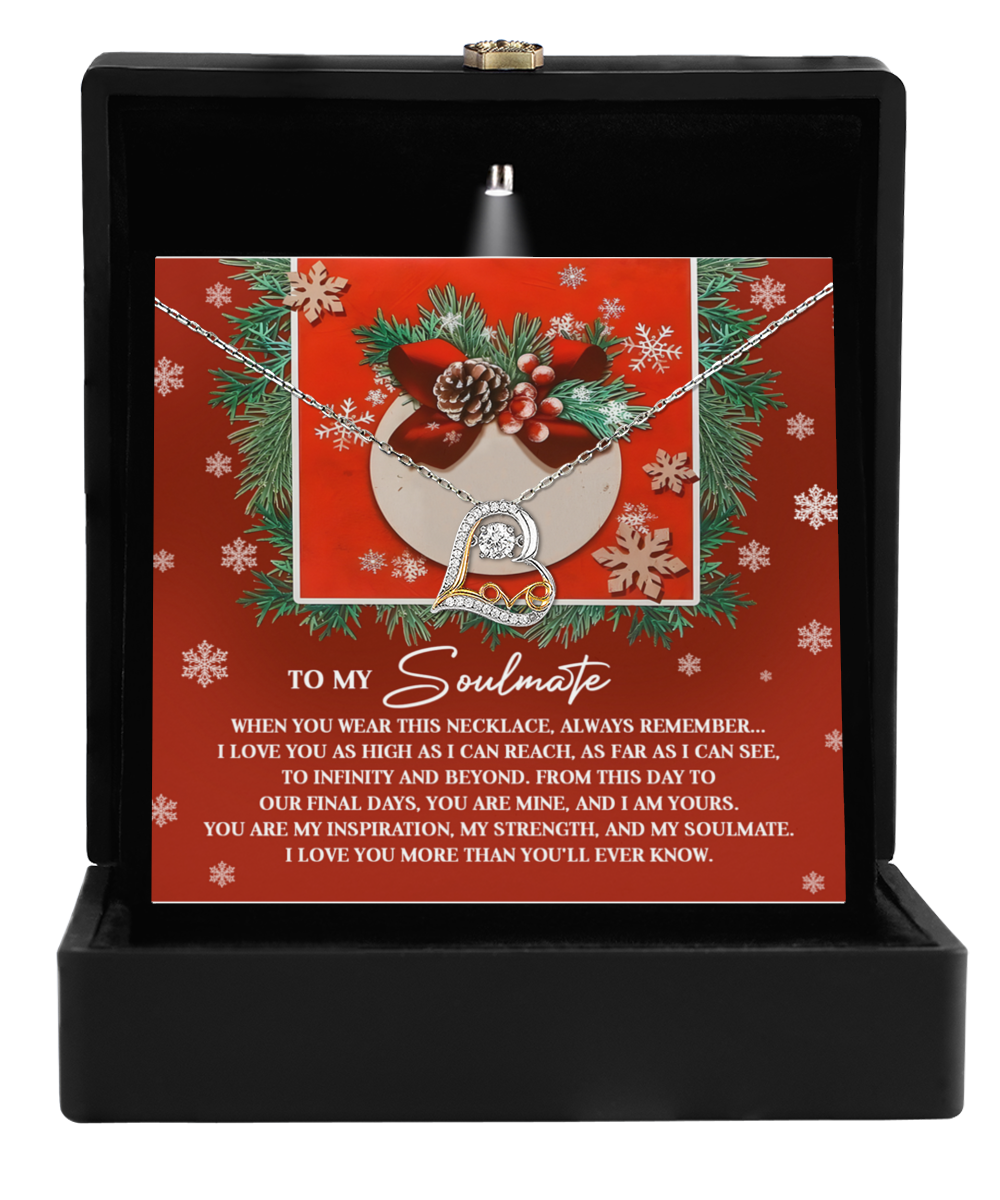 Soulmate Romantic Gift - I Am Yours - Love Dancing Heart Pendant Necklace - Mallard Moon Gift Shop