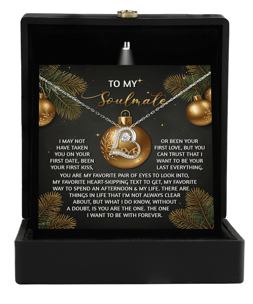 To My Soulmate Without A Doubt You Are The One Christmas Anniversary Heart Pendant Necklace for Wife Girlfriend Jewelry - Mallard Moon Gift Shop