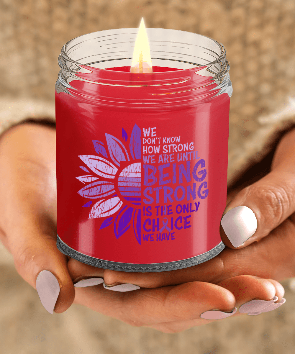 Cancer Support Hodgkins Lymphoma Being Strong Scented Soy Candle - Mallard Moon Gift Shop
