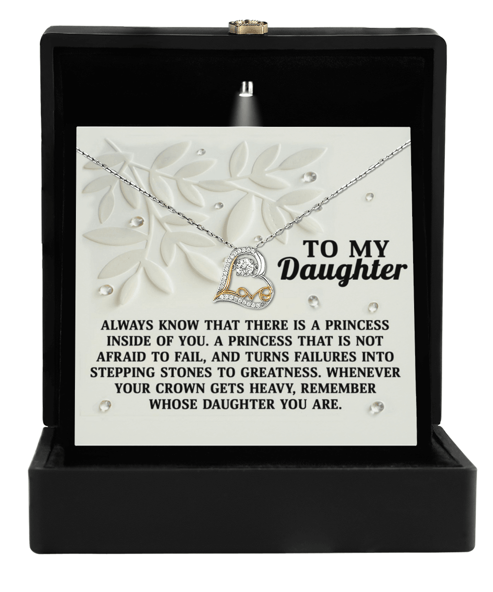 Daughter Birthday, Graduation, Christmas Inspirational Gift  - Inside Of You - Love Dancing Heart Pendant Necklace - Mallard Moon Gift Shop