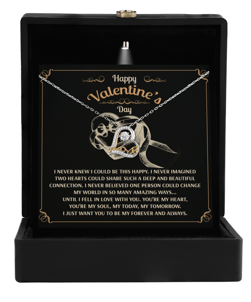 You’re My Forever - Love Dancing Heart Necklace - A Timeless Expression of Love for Your Soulmate - Heartfelt Gift for Valentine's Day - Mallard Moon Gift Shop