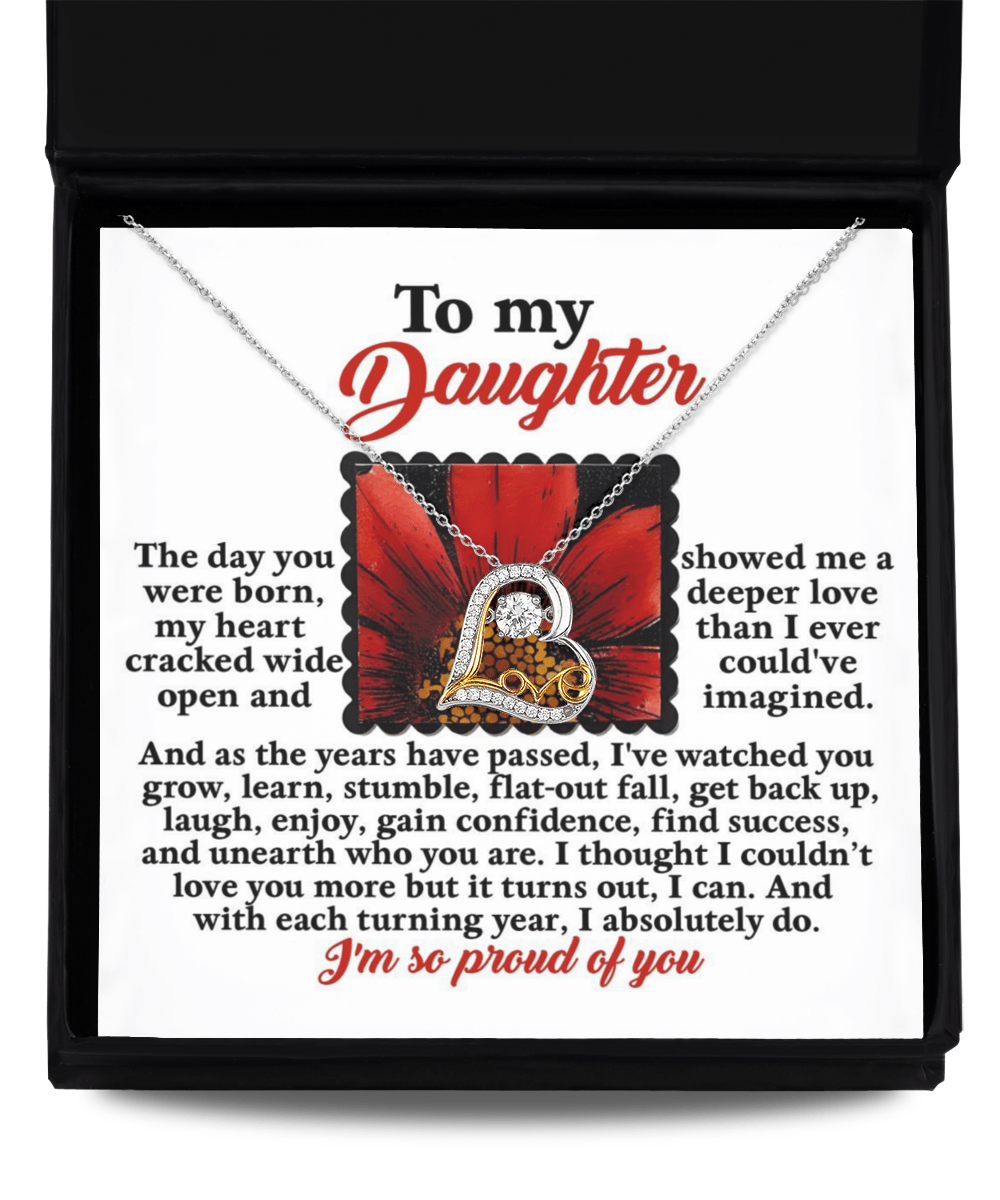 Daughter Birthday, Graduation, Christmas Inspirational Gift  - A Deeper Love - Love Dancing Heart Pendant Necklace - Mallard Moon Gift Shop