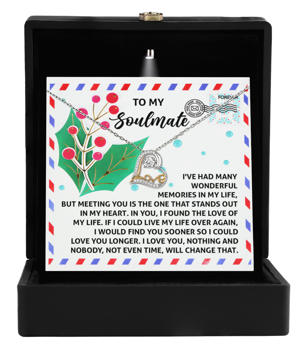 Gift for Soulmate - Love You Longer - Love Dancing Heart Pendant Necklace - Mallard Moon Gift Shop
