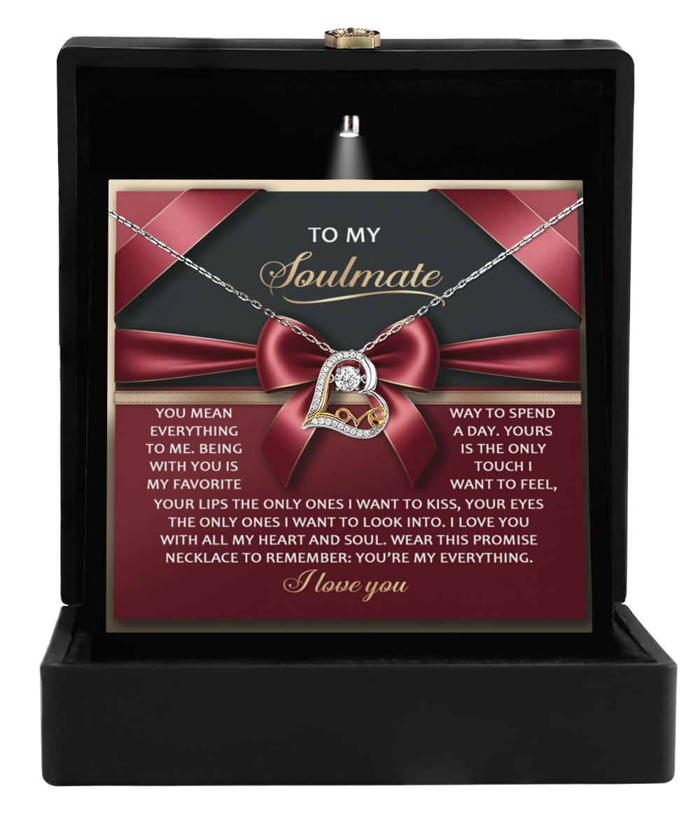 Gift for Soulmate, Girlfriend, Wife - Heart and Soul - Love Dancing Heart Pendant Necklace - Mallard Moon Gift Shop