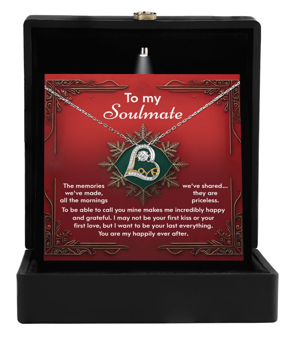 Gift for Soulmate, Girlfriend - Memories - Love Dancing Heart Pendant Necklace - Mallard Moon Gift Shop