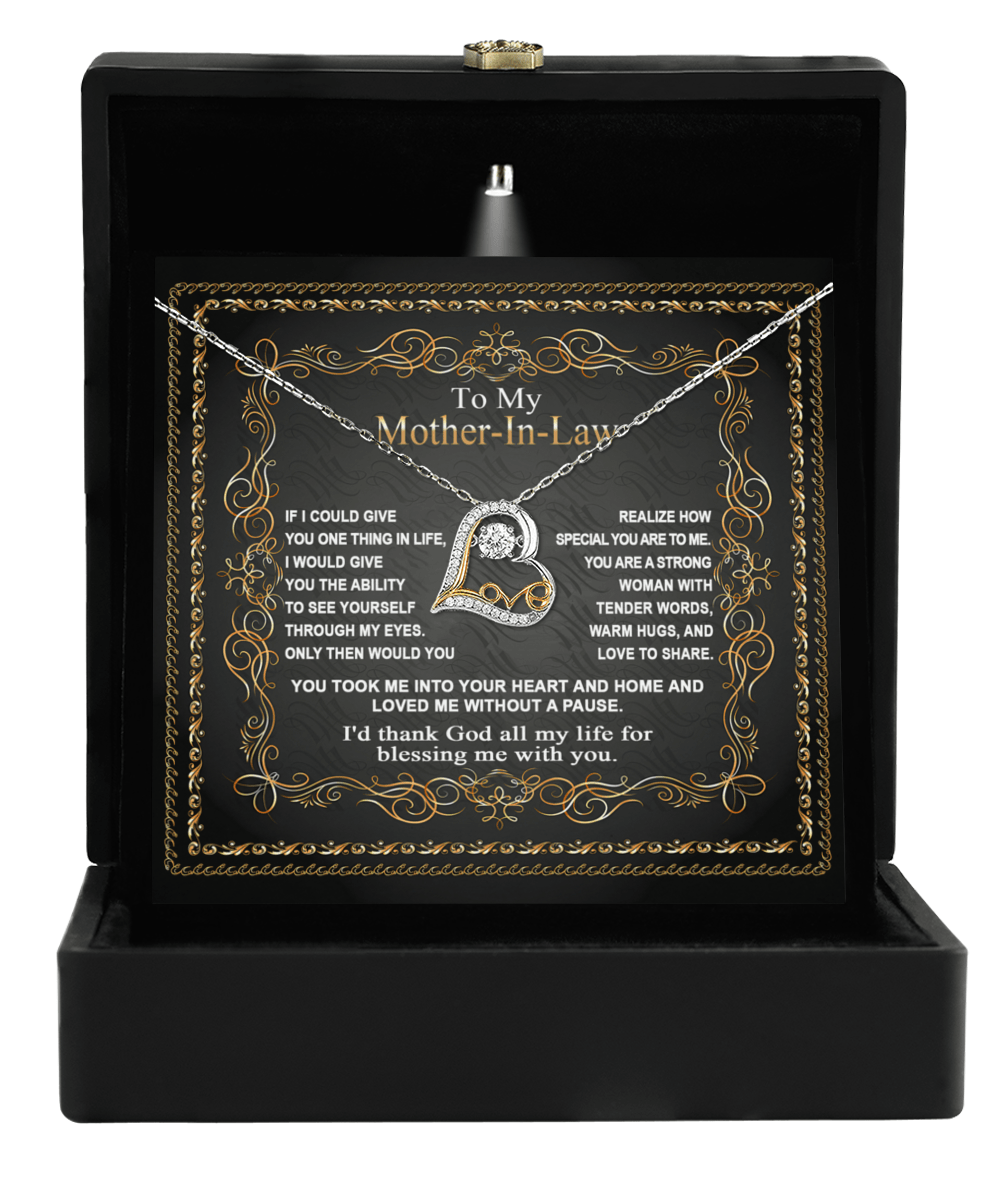 Mother-in-Law Gift You Took Me Into Your Heart and Home Heart Pendant Necklace - Mallard Moon Gift Shop