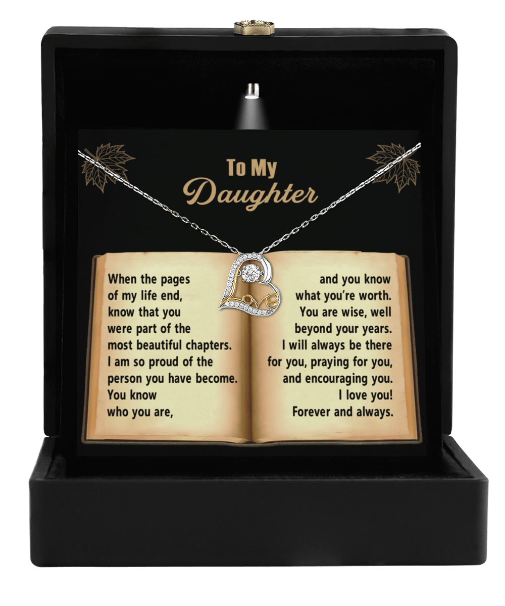Daughter Birthday, Graduation, Birthday - Beyond Your Years - Love Dancing Heart Pendant Necklace - Mallard Moon Gift Shop
