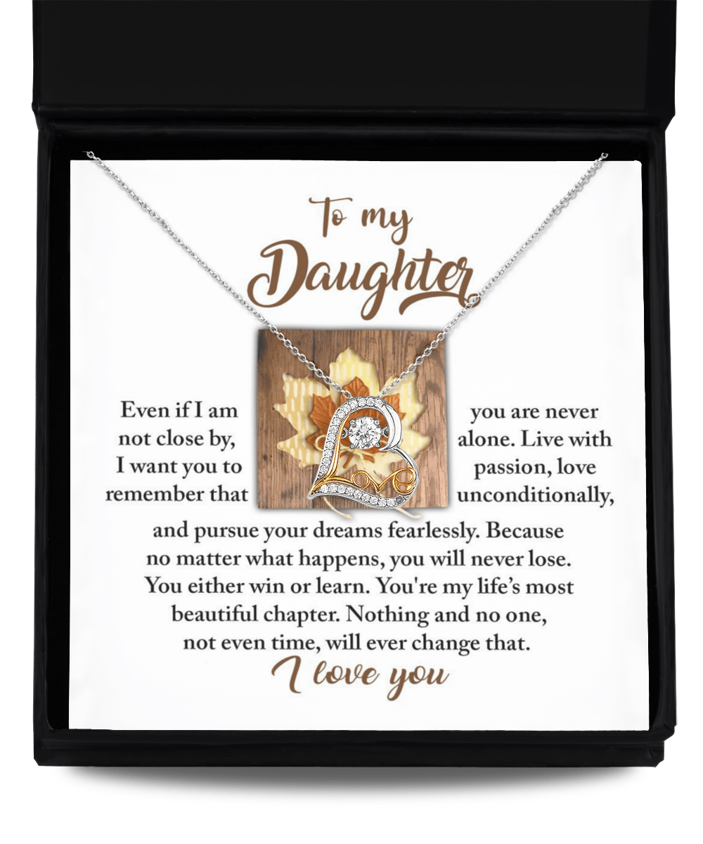 Daughter Birthday, Graduation, Christmas Inspirational Gift  - Live With Passion - Love Dancing Heart Pendant Necklace - Mallard Moon Gift Shop