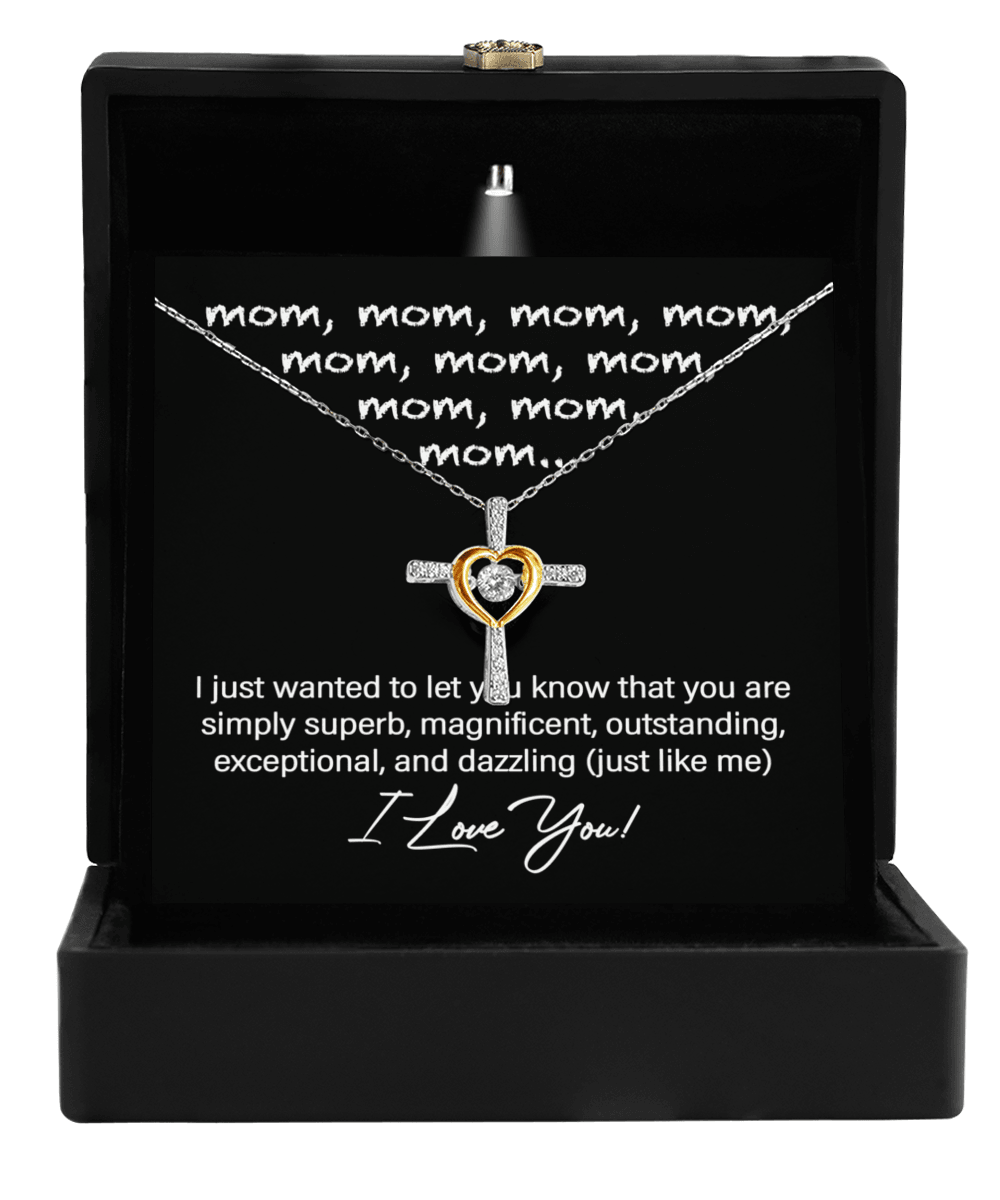 Gift for Mother - Mom You Are Just Like Me Cross Pendant Necklace - Mallard Moon Gift Shop