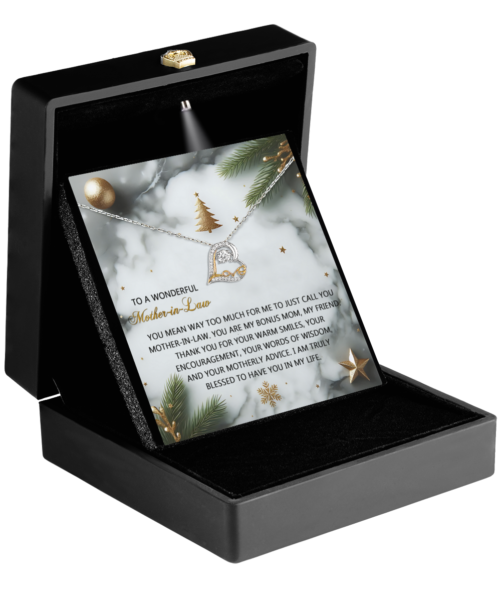 Gift for Mother-in-Law - Motherly Advice - Love Dancing Heart Pendant Necklace - Mallard Moon Gift Shop