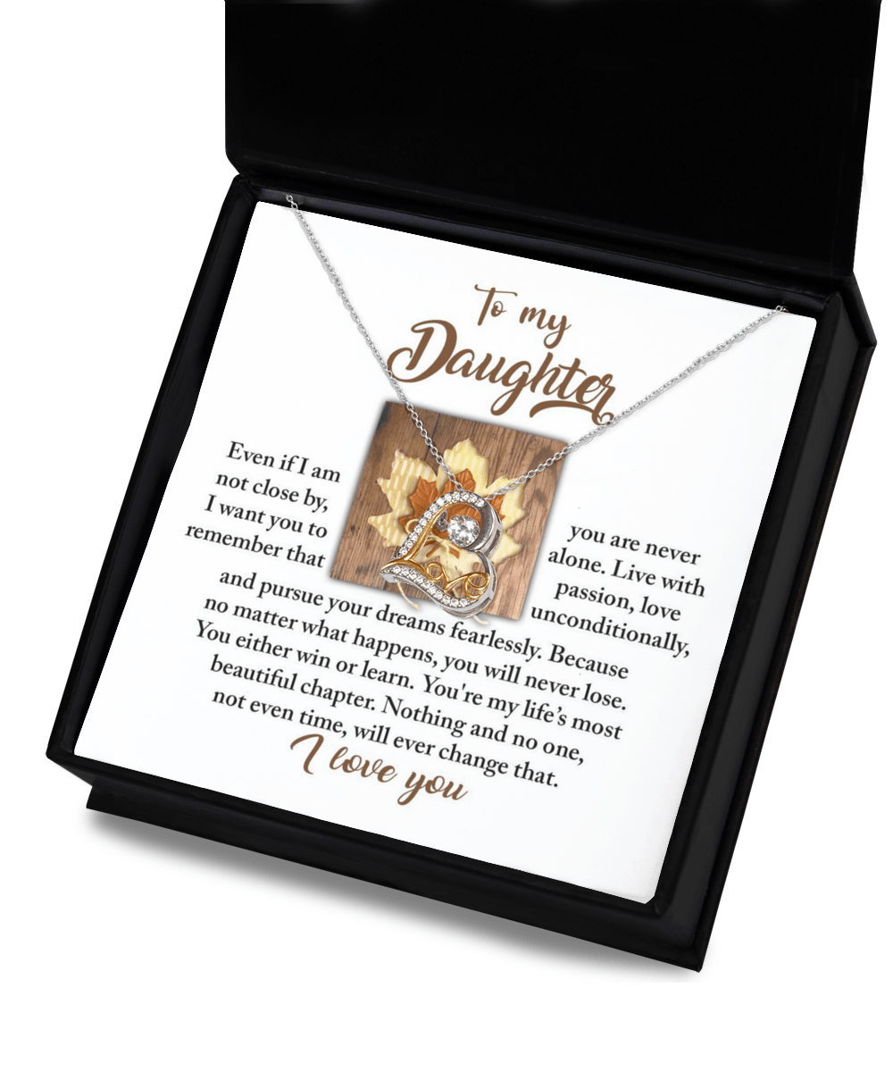 Daughter Birthday, Graduation, Christmas Inspirational Gift  - Live With Passion - Love Dancing Heart Pendant Necklace - Mallard Moon Gift Shop