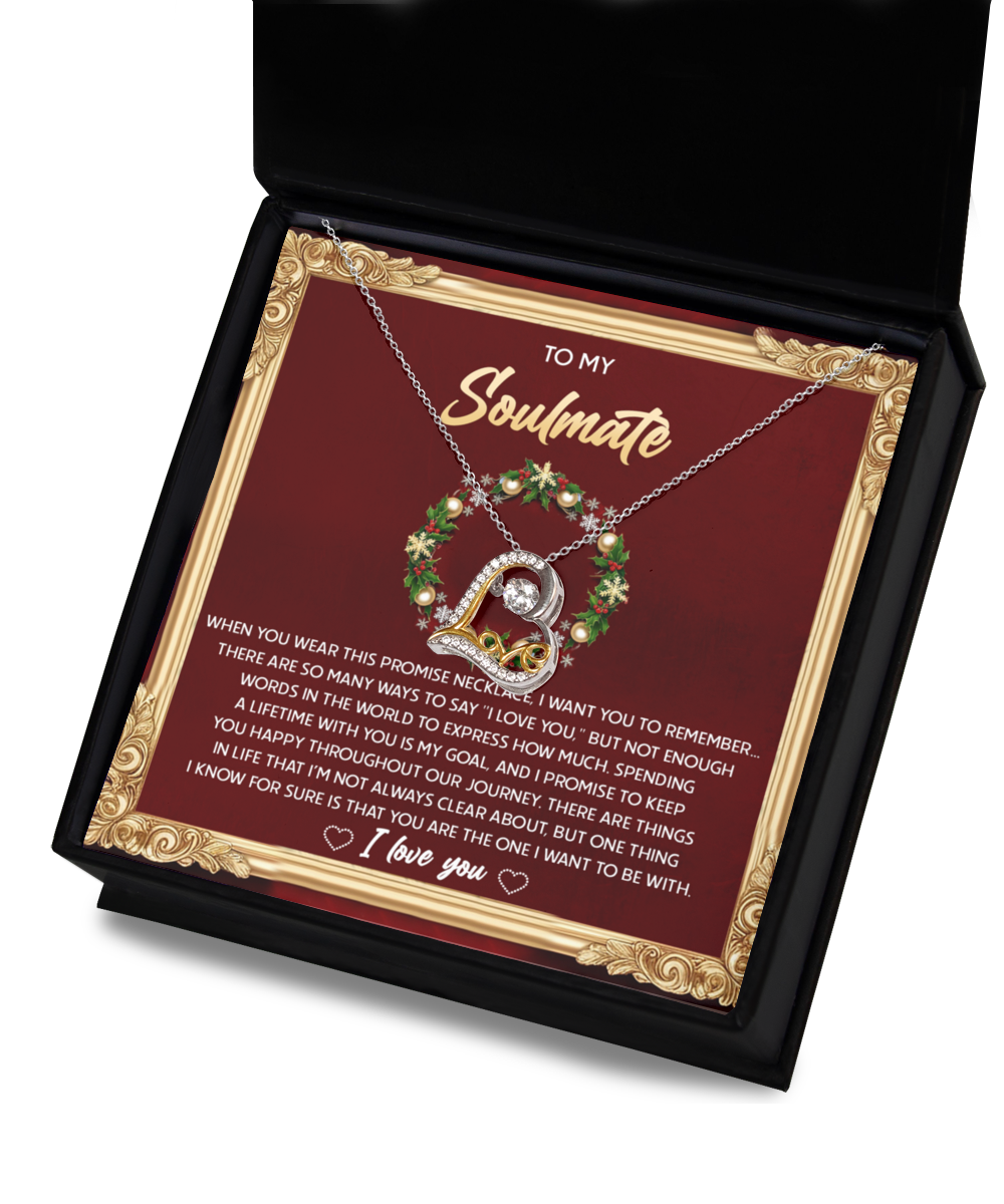 Gift for Soulmate, Girlfriend, Wife - Be With You - Love Dancing Heart Pendant Necklace - Mallard Moon Gift Shop