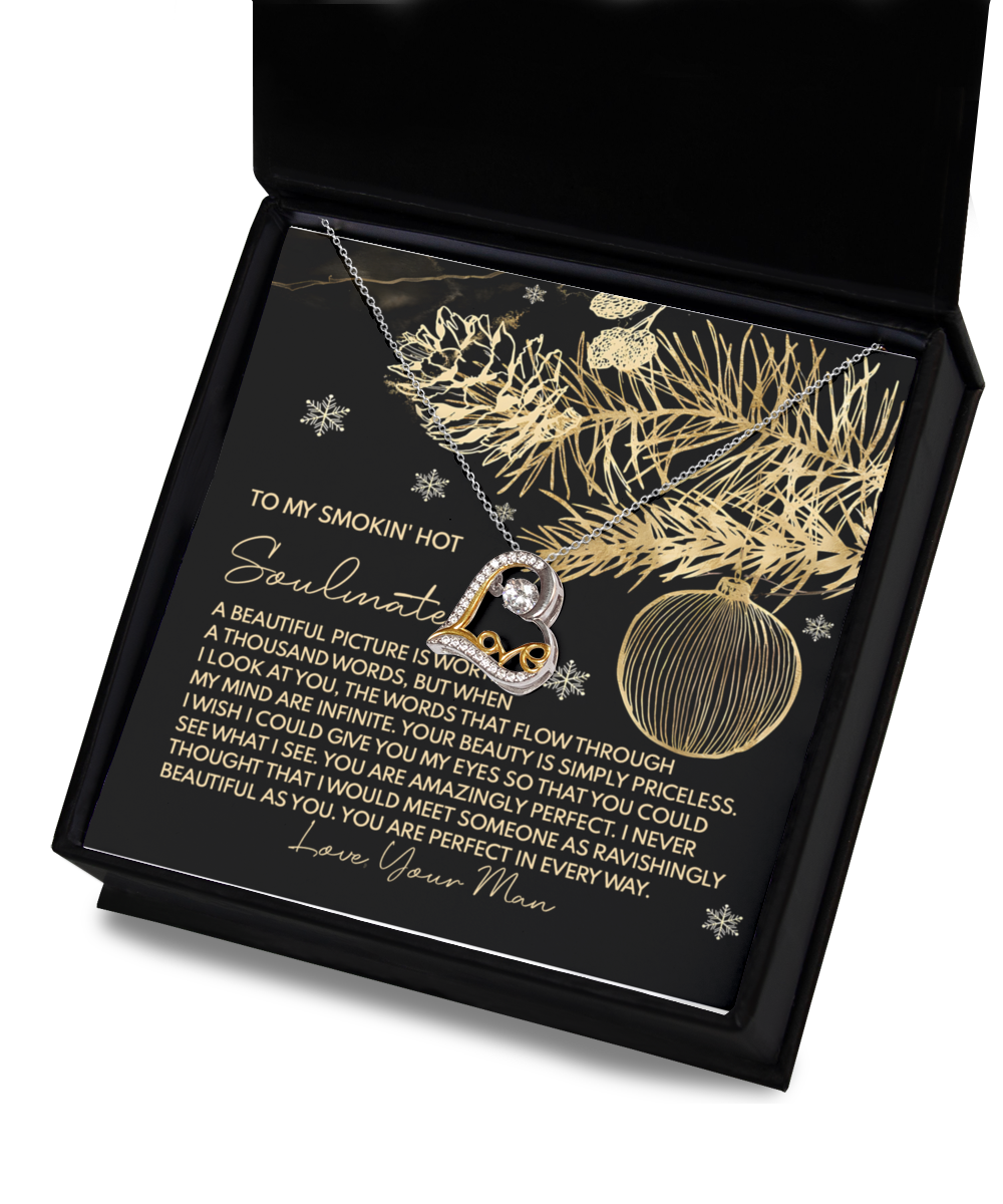 Soulmate Romantic Gift - Amazingly Perfect - Love Dancing Heart Pendant Necklace - Mallard Moon Gift Shop