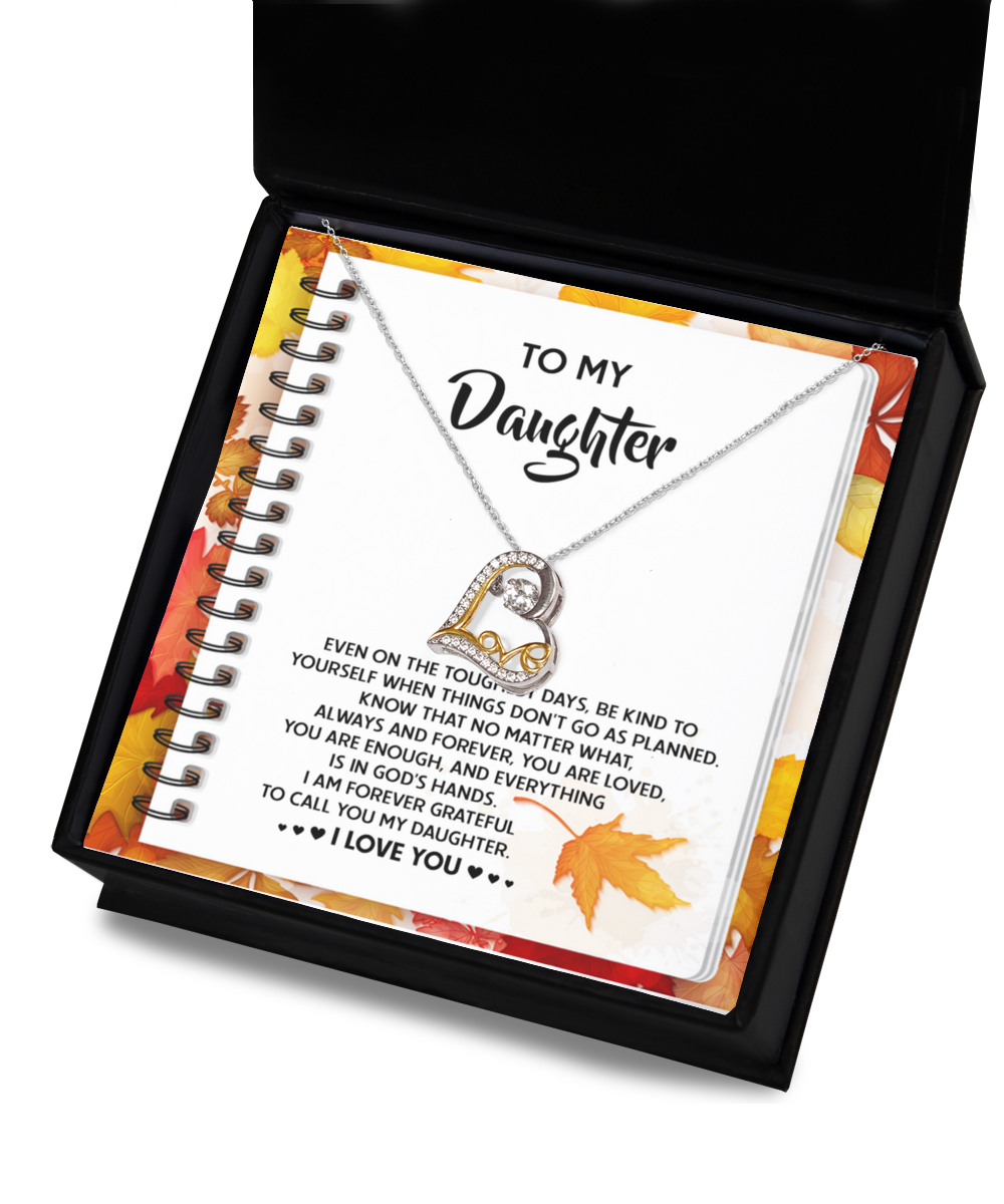 Daughter Birthday, Graduation, Christmas Gift - In God's Hands - Love Dancing Heart Pendant Necklace - Mallard Moon Gift Shop