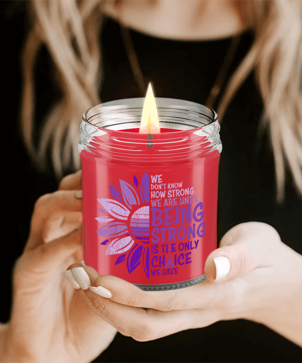 Cancer Support Hodgkins Lymphoma Being Strong Scented Soy Candle - Mallard Moon Gift Shop