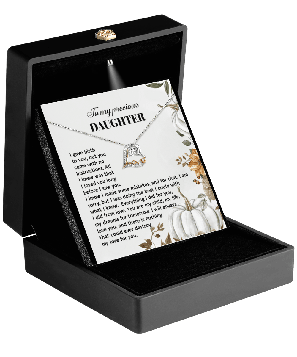 Daughter Birthday, Graduation, Christmas Gift - I Did From Love - Love Dancing Heart Pendant Necklace - Mallard Moon Gift Shop