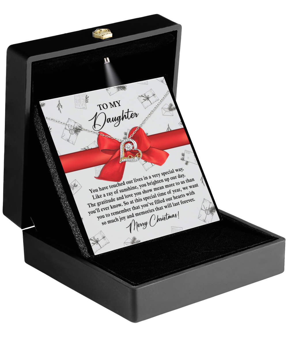 Daughter Christmas Present - Special Way - Love Dancing Heart Pendant Necklace - Mallard Moon Gift Shop