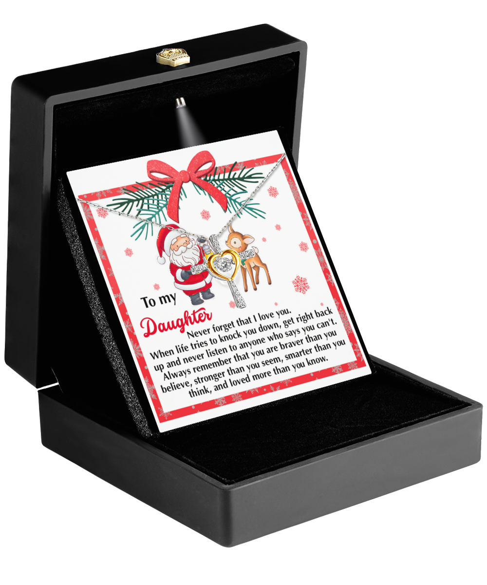 Daughter Heartfelt Gift- Get Back Up - Dancing Cross Pendant Necklace - Mallard Moon Gift Shop