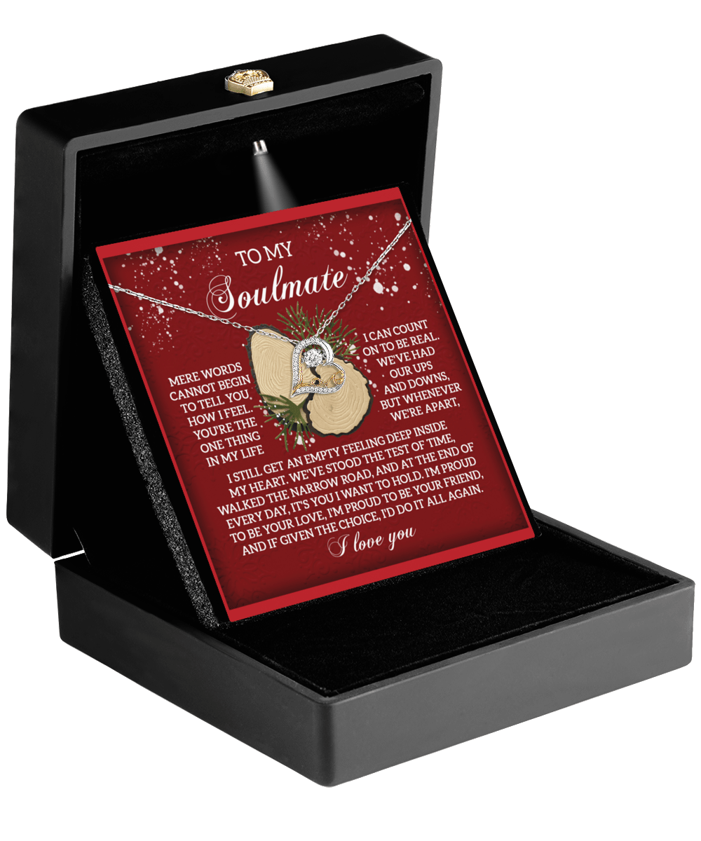 To My Soulmate We've Stood the Test of Time Christmas Anniversary Heart Pendant Necklace for Wife Girlfriend Jewelry - Mallard Moon Gift Shop