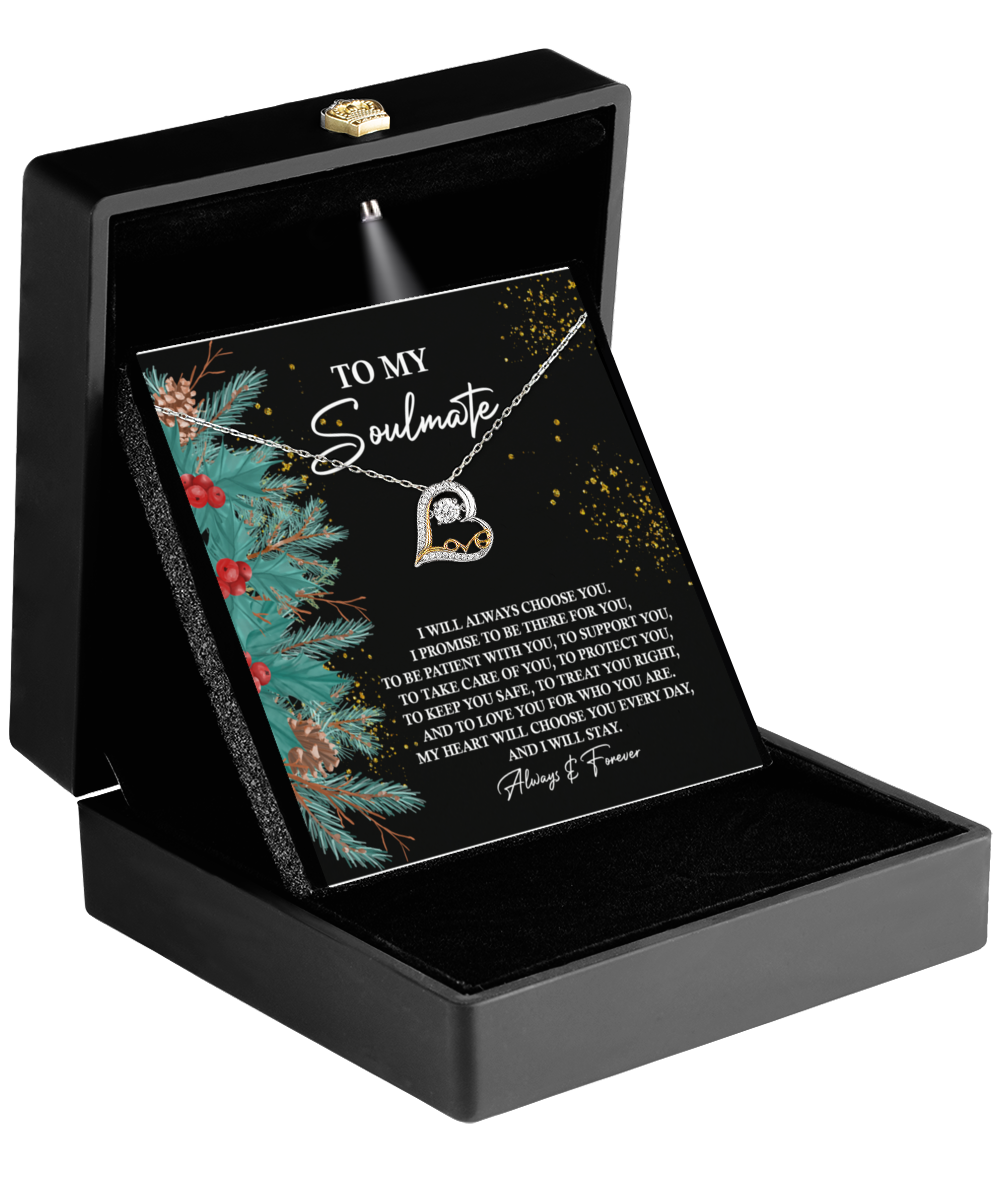 Soulmate Romantic Gift - Treat You Right - Love Dancing Heart Pendant Necklace - Mallard Moon Gift Shop