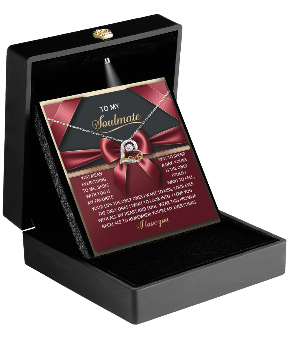 Gift for Soulmate, Girlfriend, Wife - Heart and Soul - Love Dancing Heart Pendant Necklace - Mallard Moon Gift Shop