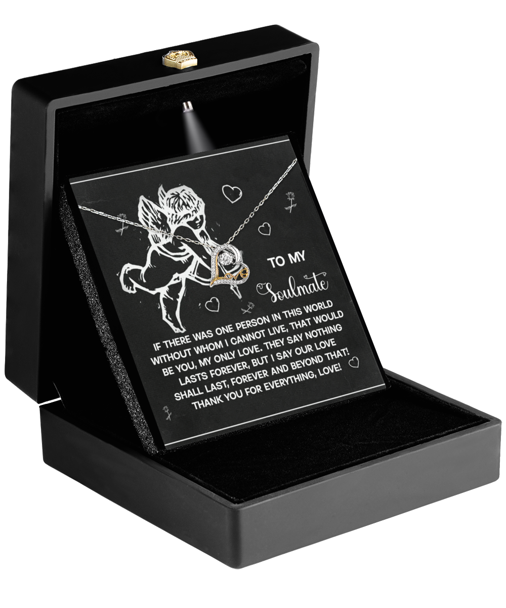 To My Soulmate - Love Dancing Heart Necklace – A Heartfelt Gift to Celebrate Love That Lasts Forever - Mallard Moon Gift Shop