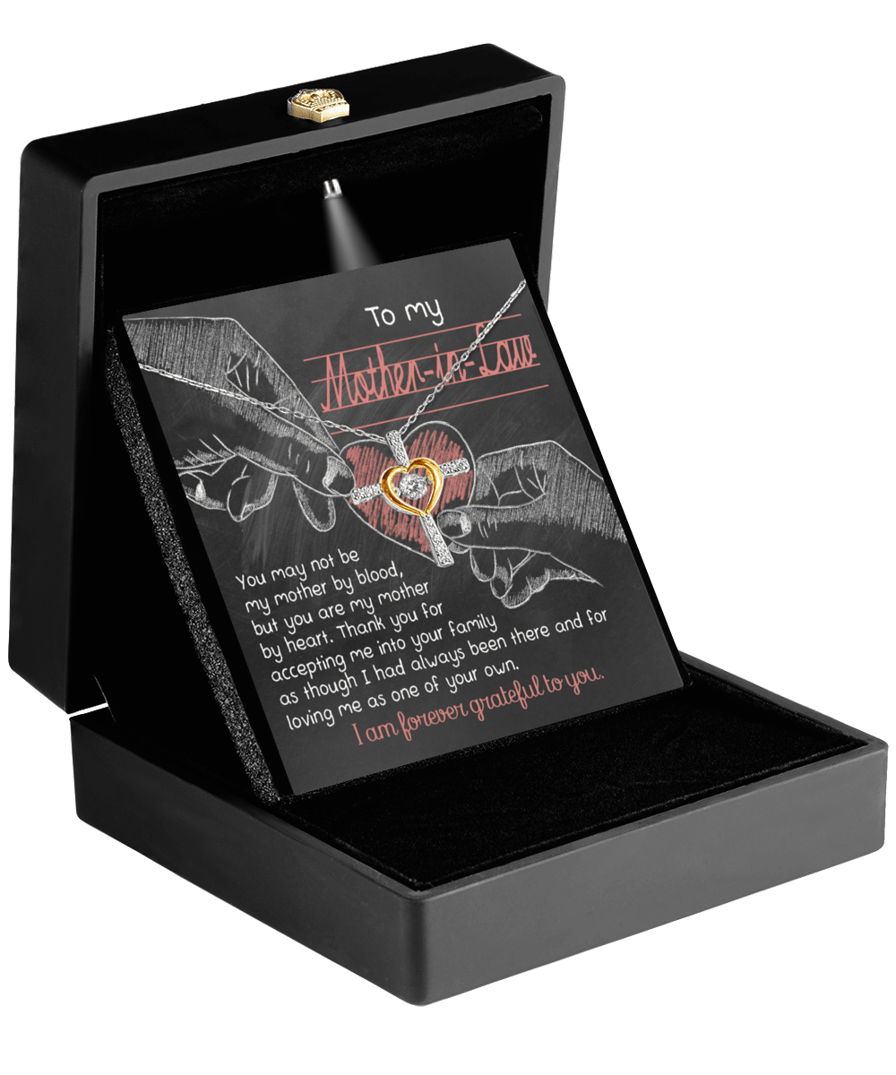 To My Mother-in-Law You are my Mother by Heart Cross Pendant Necklace - Mallard Moon Gift Shop