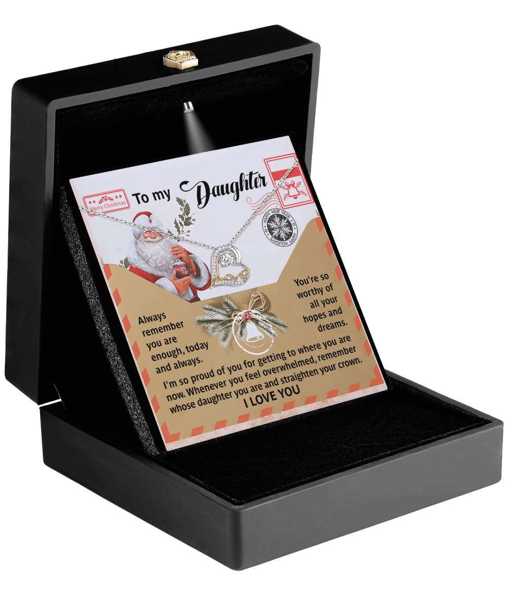 To My Daughter - All Your Hopes and Dreams - Love Dancing Heart Pendant Necklace - Mallard Moon Gift Shop