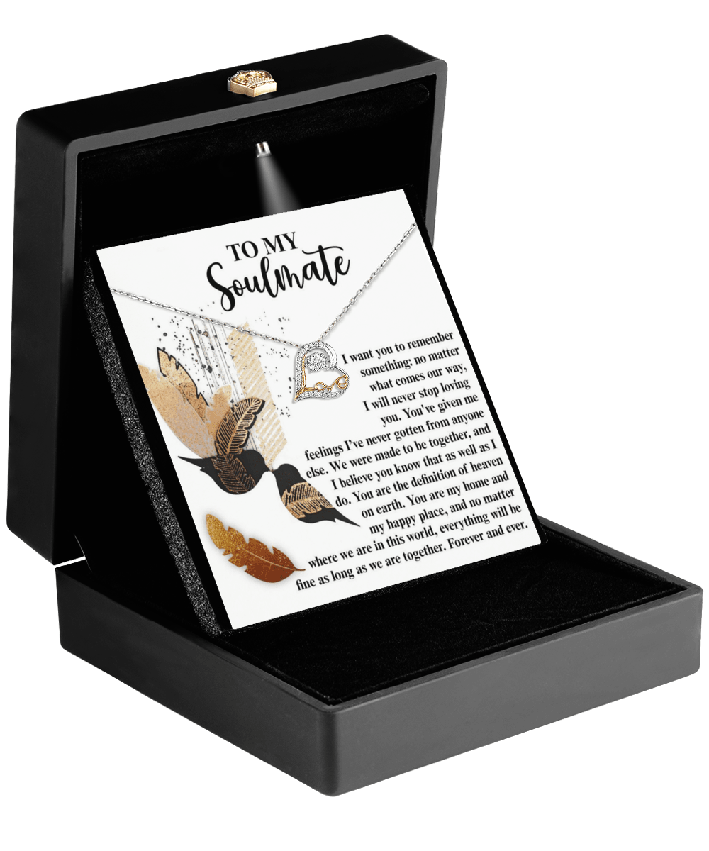 Gift for Soulmate - Given Me Feelings - Love Dancing Heart Pendant Necklace - Mallard Moon Gift Shop