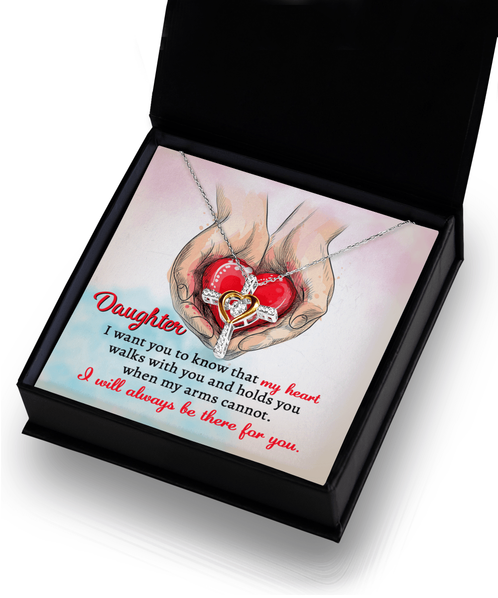 Gift for Daughter- I Will Always Be There Cross Pendant Necklace - Mallard Moon Gift Shop