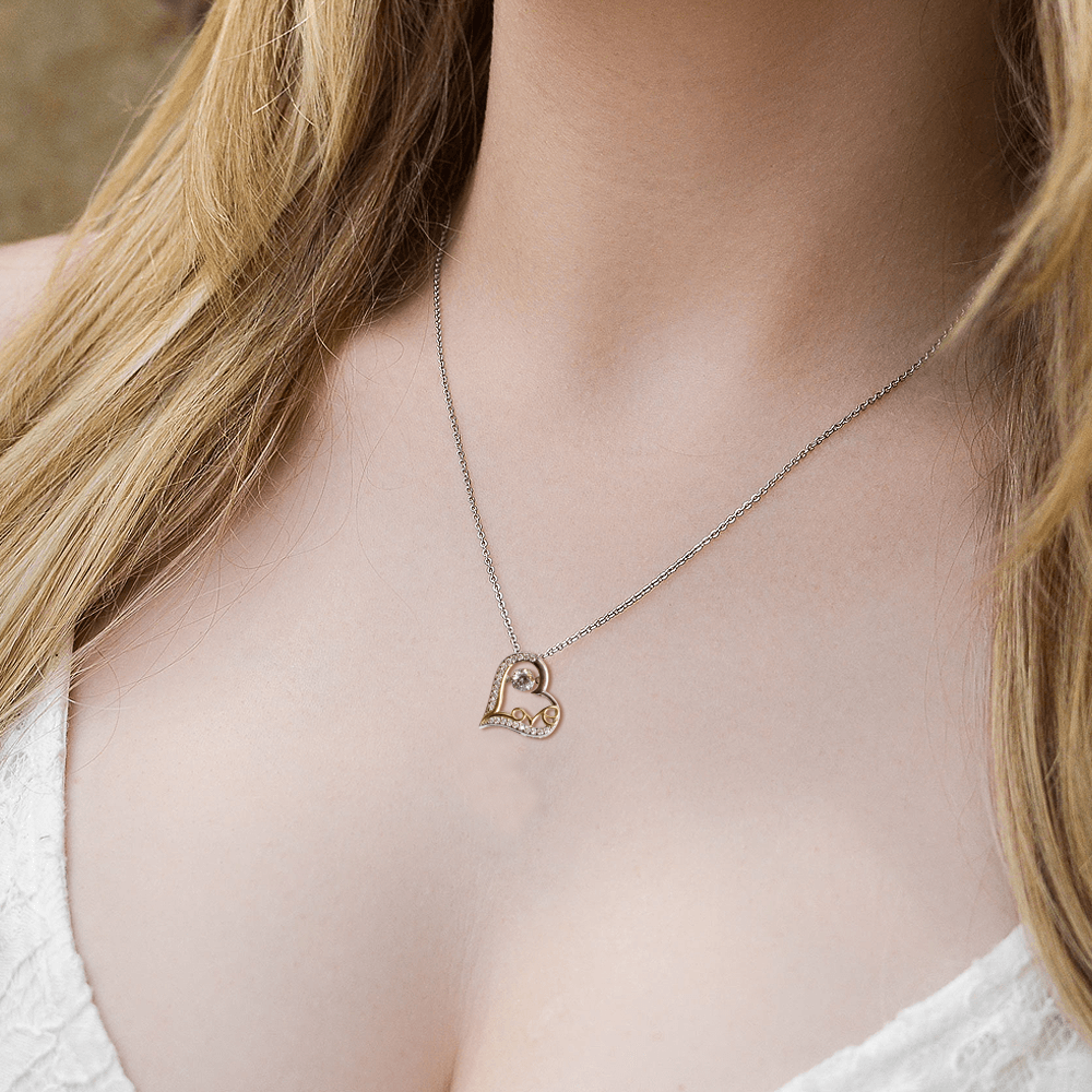 Daughter Birthday, Graduation, Christmas Gift - Job Number One - Love Dancing Heart Pendant Necklace - Mallard Moon Gift Shop