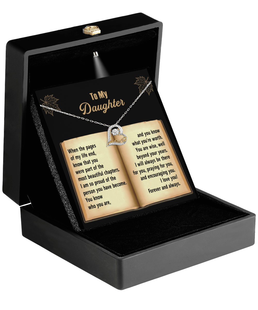 Daughter Birthday, Graduation, Birthday - Beyond Your Years - Love Dancing Heart Pendant Necklace - Mallard Moon Gift Shop