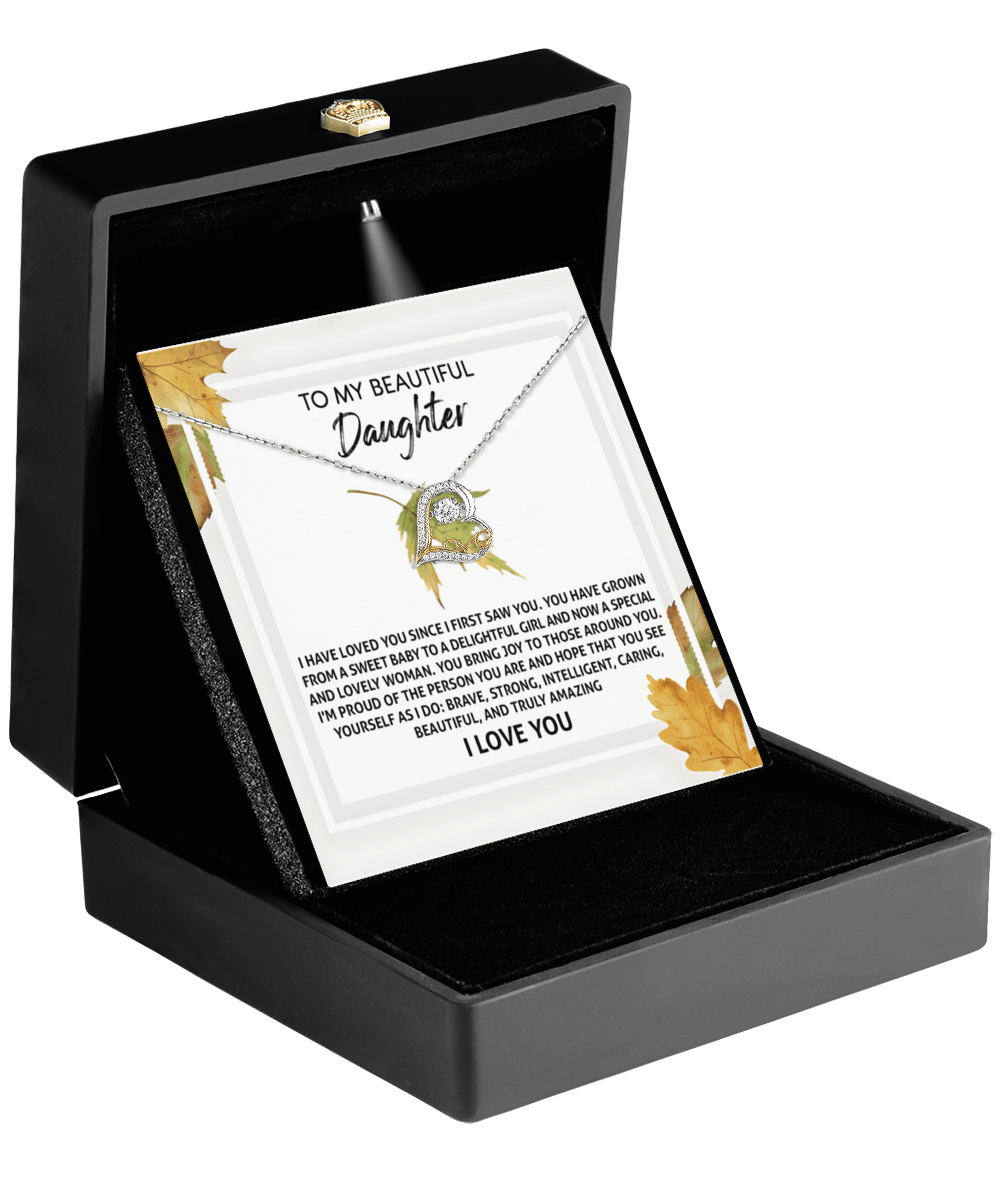 Daughter Birthday, Graduation, Christmas Gift - See Yourself - Love Dancing Heart Pendant Necklace - Mallard Moon Gift Shop