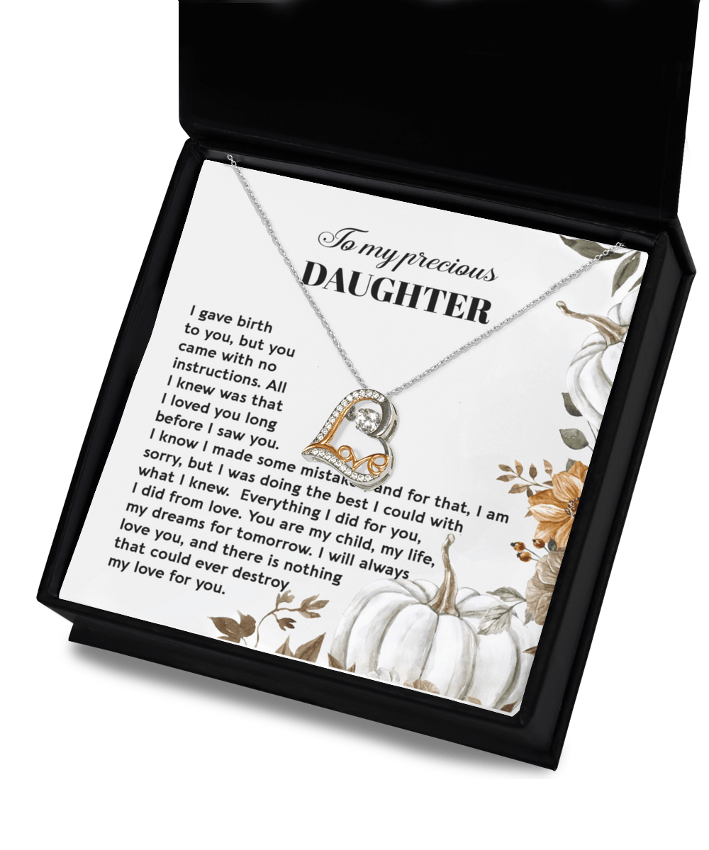 Daughter Birthday, Graduation, Christmas Gift - I Did From Love - Love Dancing Heart Pendant Necklace - Mallard Moon Gift Shop