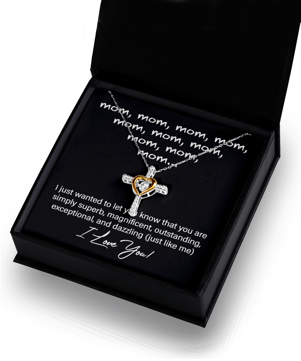 Gift for Mother - Mom You Are Just Like Me Cross Pendant Necklace - Mallard Moon Gift Shop