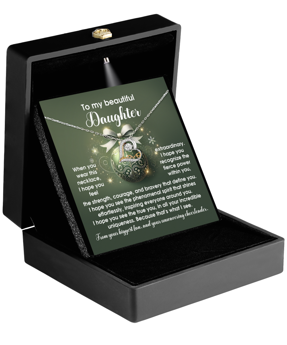 Gift for Daughter - Incredible Uniqueness - Love Dancing Heart Pendant Necklace - Mallard Moon Gift Shop