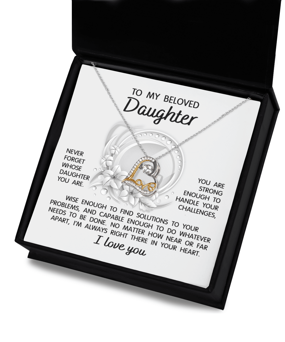 Daughter - I'm Always in Your Heart - Pendant Necklace Wedding Birthday Graduation Gift - Mallard Moon Gift Shop