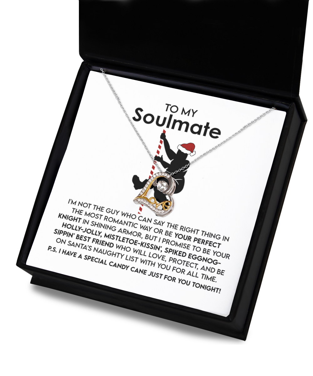 Gift for Soulmate - For All Time - Love Dancing Heart Pendant Necklace - Mallard Moon Gift Shop