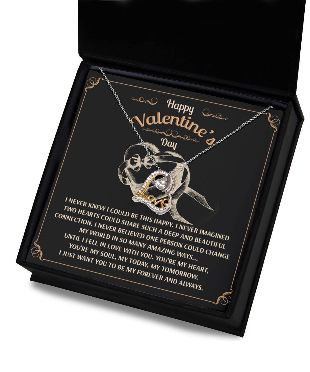 You’re My Forever - Love Dancing Heart Necklace - A Timeless Expression of Love for Your Soulmate - Heartfelt Gift for Valentine's Day - Mallard Moon Gift Shop